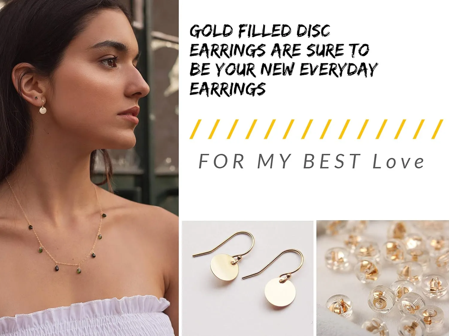 Gold Circle Disc Dangle Drop Earrings for Women Lightweight Small Round Hoop Statement Earrings Minimalist Jewelry for Women Gift for Her