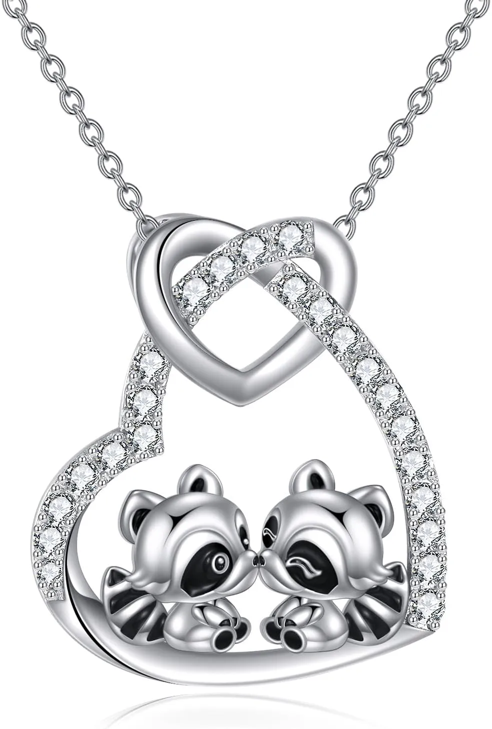 Heart Necklace 925 Sterling Silver Flower And Animal Pendant Jewelry Gifts for Women