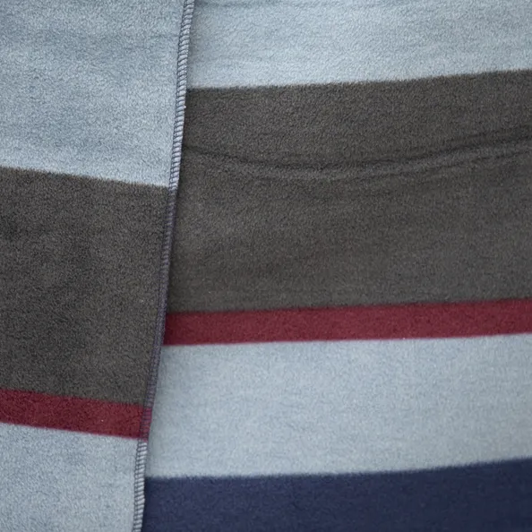 Heavy Fleece Rug Square Stripes