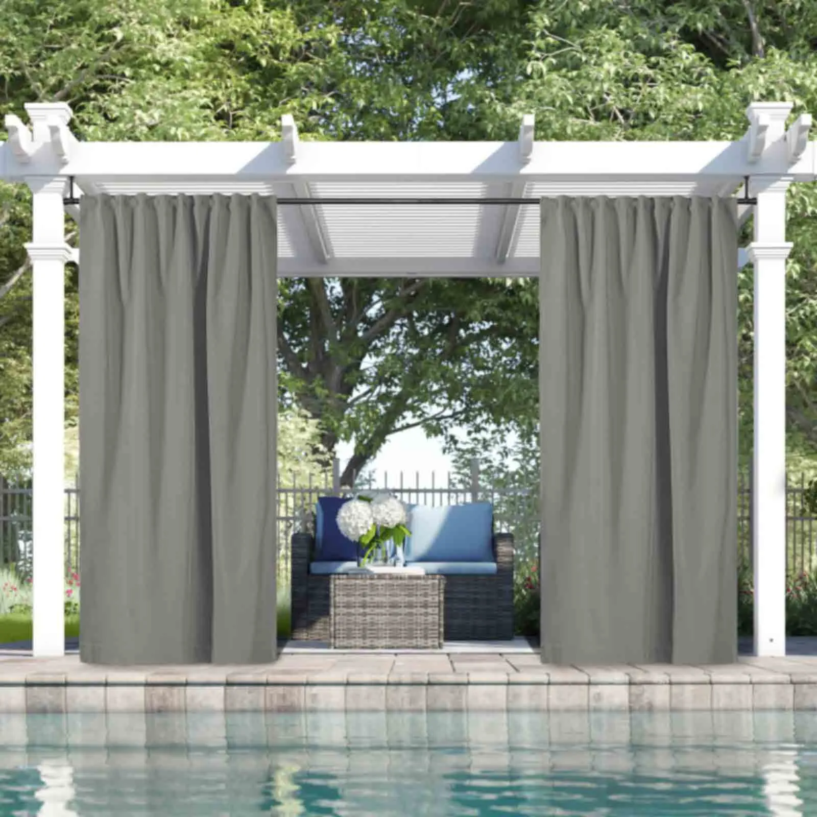 Heck Solid Acrylic Outdoor Curtain