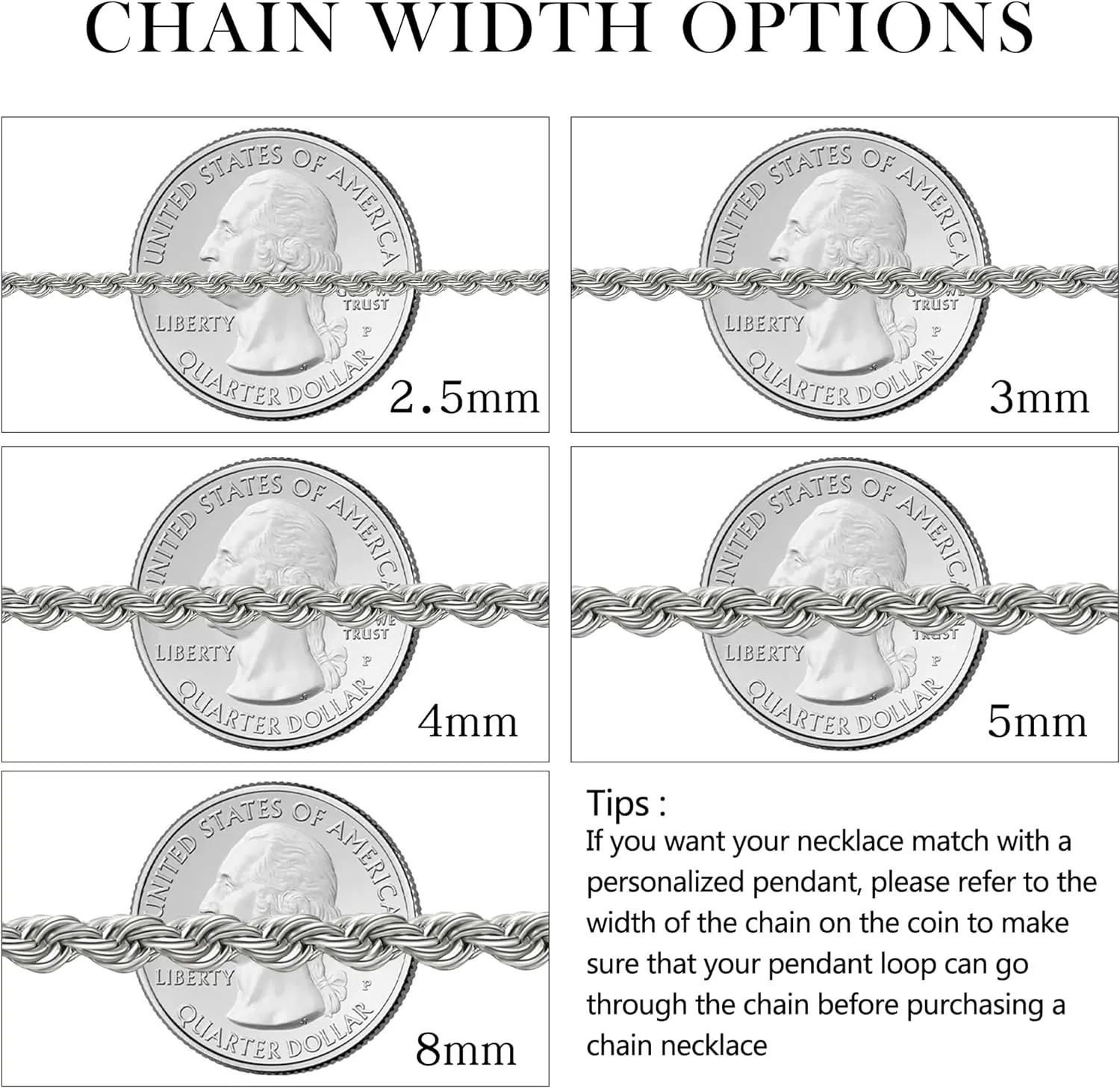 HolyFast Twist Chain Necklace - Stainless Steel Rope Jewelry for Men & Women