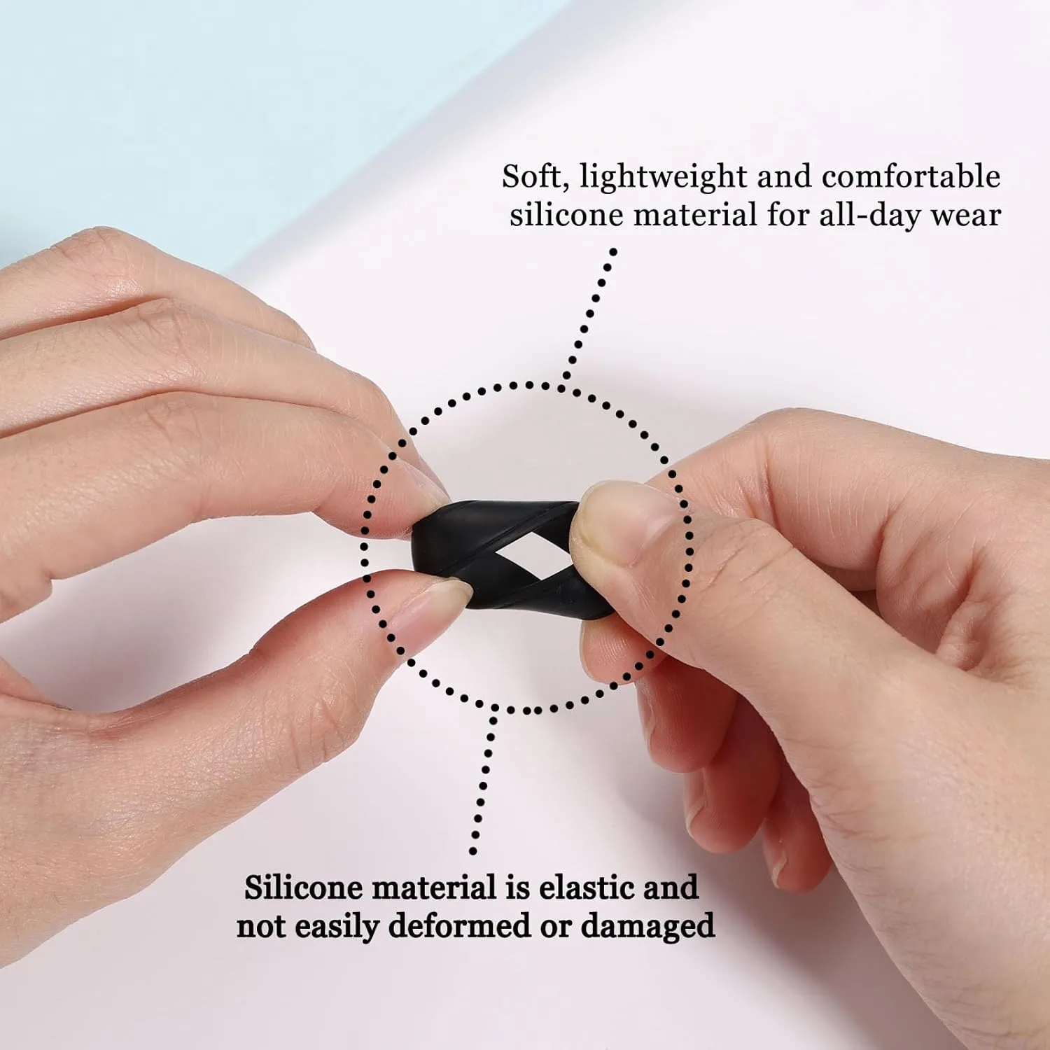 INBLUE Personalized Matching Silicone Rings for Couples His and Hers Wedding Ring Sets Custom Engraved Text/Symbol Wedding Band Promise Rings Gift for Husband Wife