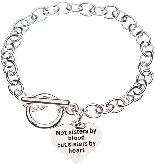 Infinity Collection Best Friends Bracelet- Not Sisters by Blood But Sisters by Heart Bracelet- Friend Jewelry- Gift for Friend Chain