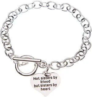 Infinity Collection Best Friends Bracelet- Not Sisters by Blood But Sisters by Heart Bracelet- Friend Jewelry- Gift for Friend Chain