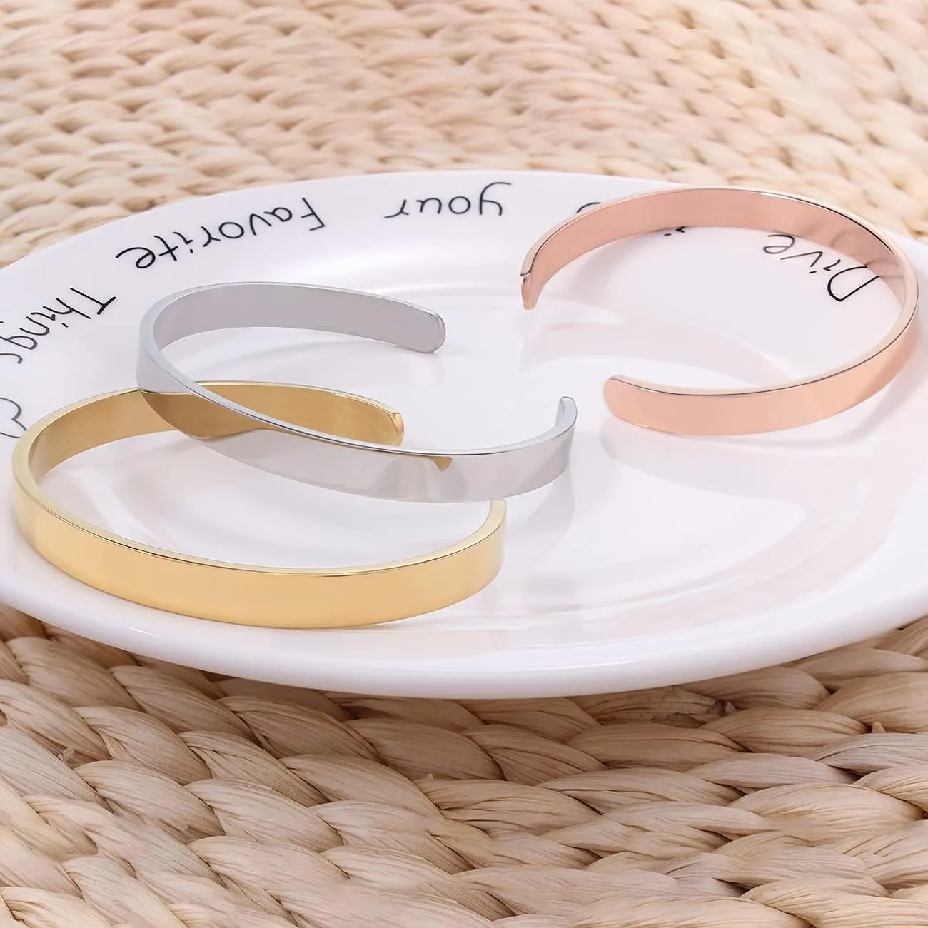 Inspirational Bracelet Bangle Cuff Motivational Encouragement Friendship Best Friend Bracelet Mantra Quote Stainless Steel Jewelry