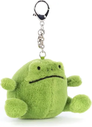 Jellycat Ricky Rain Frog Bag Charm, 3 inches - Amphibian Plush Keychain - Great Gift Idea