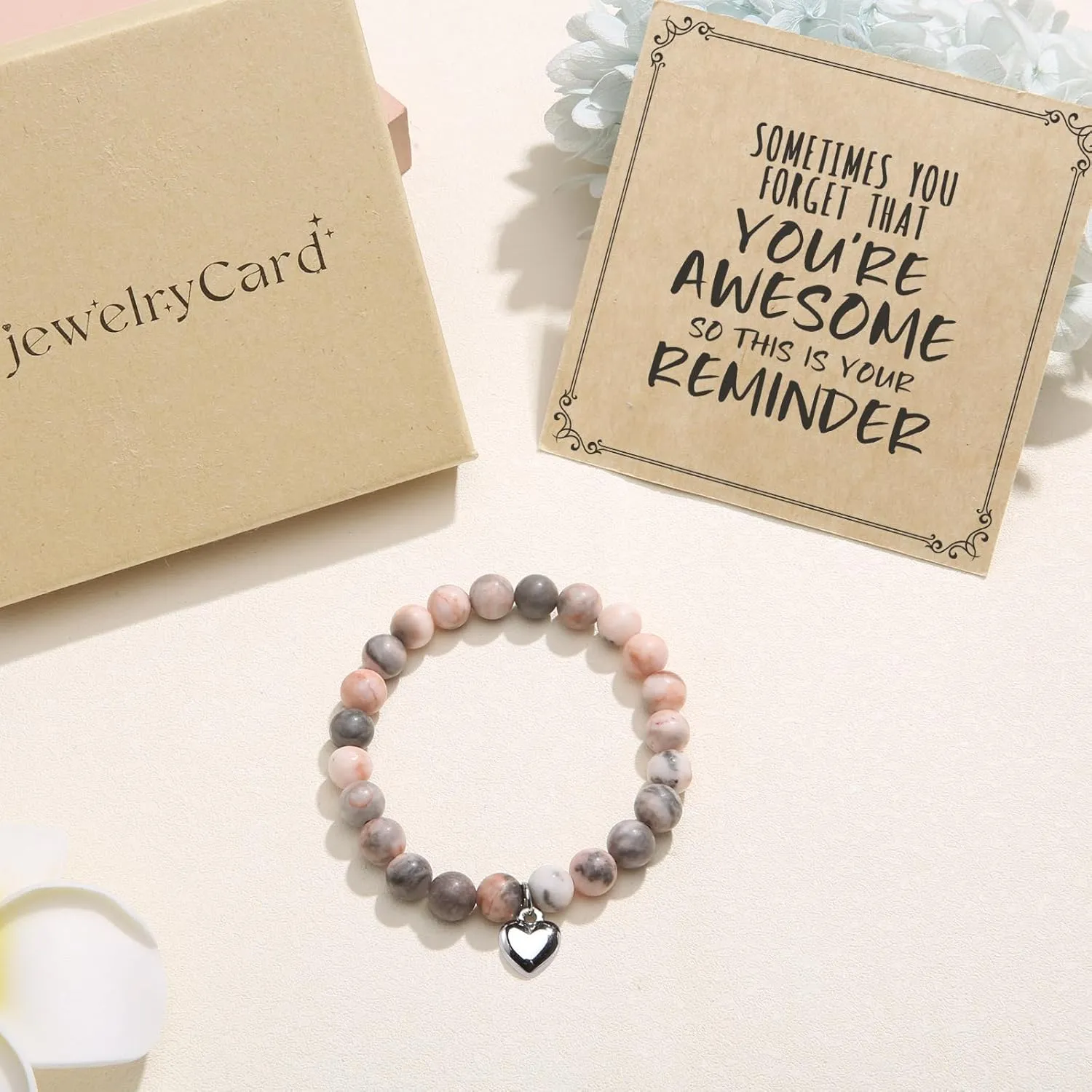 jewelrycard Gifts for Women Teen Girls, Sometimes You Forget You're Awesome Bracelets, Birthday Graduation Gifts for Her, Daughter, Mom, Sister, Friends