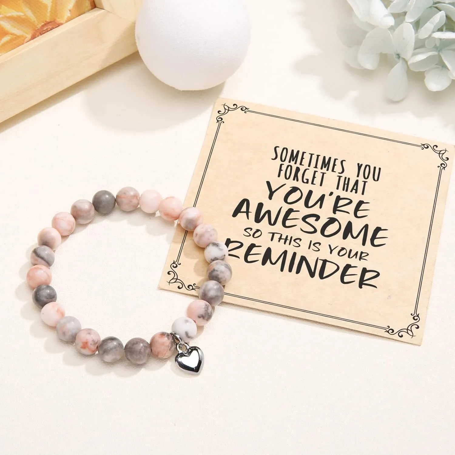 jewelrycard Gifts for Women Teen Girls, Sometimes You Forget You're Awesome Bracelets, Birthday Graduation Gifts for Her, Daughter, Mom, Sister, Friends