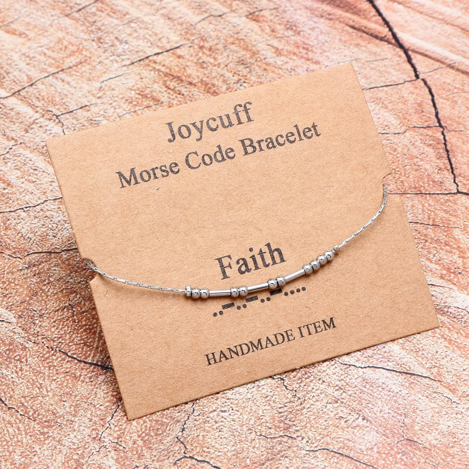 JoycuFF Morse Code Bracelets for Women Gifts for Her Mom Daughter Sister Best Friend Funny Inspirational Jewelry Adjustable Silk Beaded Wrap Bracelet