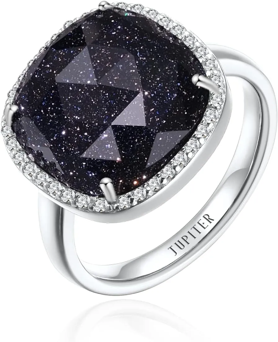 Jupiter Gemstone Women's Ring - Gemstone Women Ring, 0.47"/12mm Birthstone Rings Jewelry for Valentine's Day, Mother's Day, Birthday Jewelry