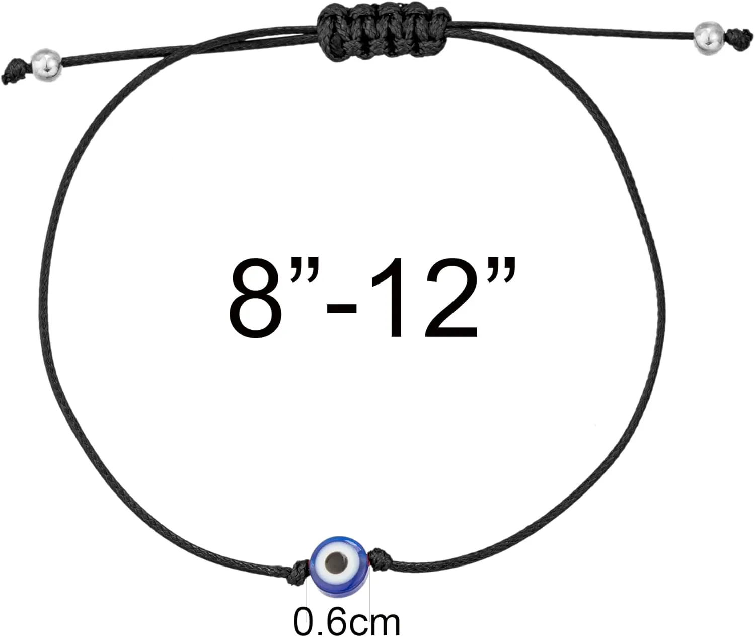 kelistom Evil Eye Anklet for Women Men Handmade Wax Rope Star Charm Ankle Bracelets for Women Men Minimalist Jewelry Adjustable