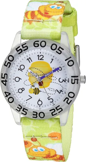 Kids' Plastic Time Teacher Analog Quartz Nylon Strap Watch
