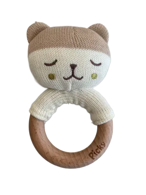 Knitted Rattle | Beige Teddy | Picky Baby