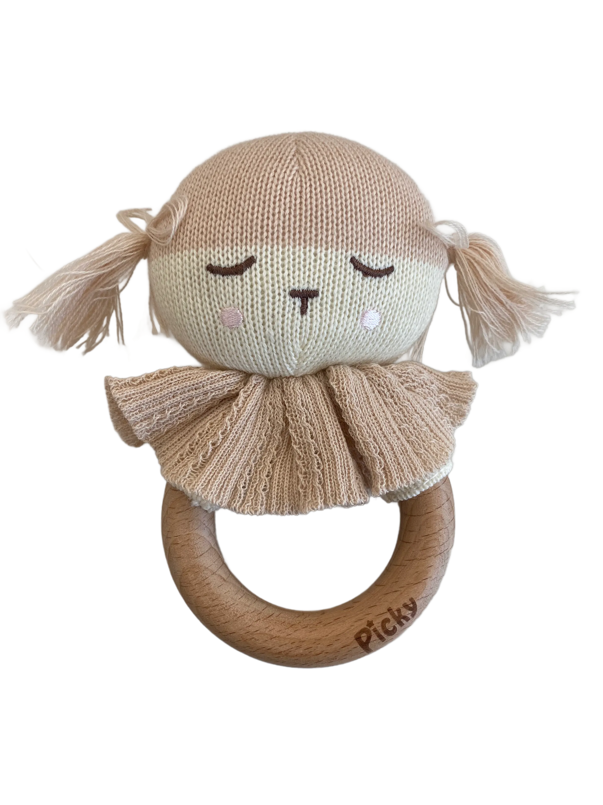 Knitted Rattle | Blush Doll | Picky Baby