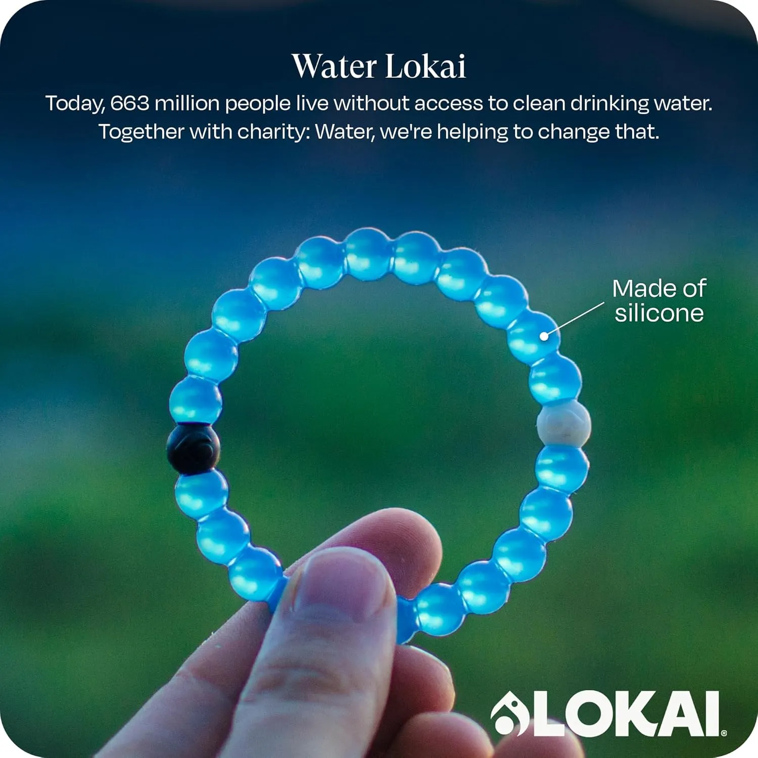Lokai Bead Bracelets for Women & Men, The Cause Collection - Support Breast Cancer, Diabetes, Autism, & Alzheimer's Awareness - Animal Rescue & Mental Health Awareness Silicone Beaded Bracelet