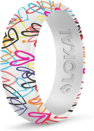 Lokai Silicone Ring for Men & Women - Ultra Comfort, Premium Silicone Rings for Active Lifestyle & Wedding Bands - Durable & Breathable Rubber Rings
