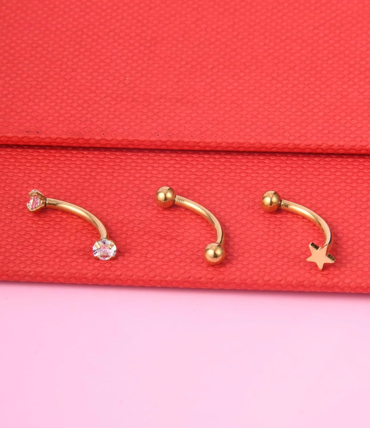 Longita Rook Piercing Jewelry Rook Jewelry Rook Earrings Surgical Steel Silver Gold Eyebrow Piercing Jewelry Internally Threaded Eyebrow Rings 16g Vertical Labret Lip Jewelry 8mm 10mm