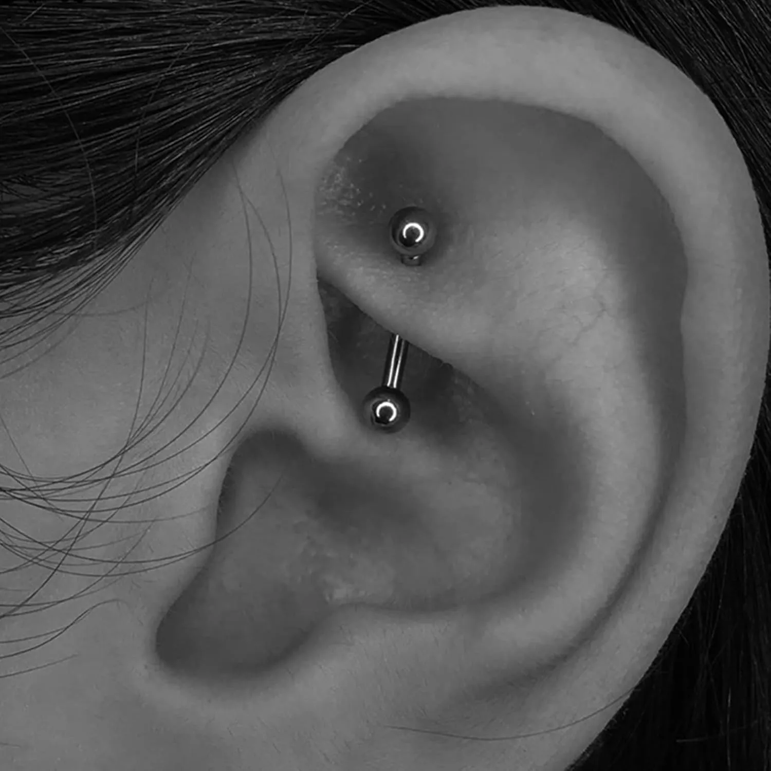 Longita Rook Piercing Jewelry Rook Jewelry Rook Earrings Surgical Steel Silver Gold Eyebrow Piercing Jewelry Internally Threaded Eyebrow Rings 16g Vertical Labret Lip Jewelry 8mm 10mm
