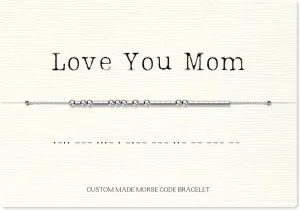 Loved Creations Morse Code Bracelets, Strength Inspirational Morris Code Bracelet for Women, 925 Sterling Silver Blessed Jewelry Gifts for Women Men