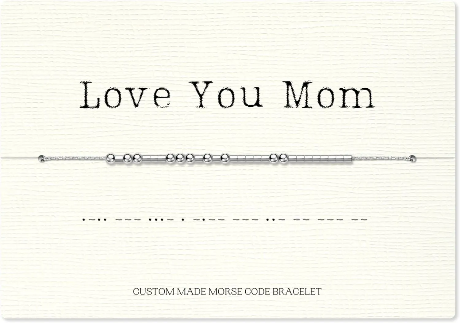 Loved Creations Morse Code Bracelets, Strength Inspirational Morris Code Bracelet for Women, 925 Sterling Silver Blessed Jewelry Gifts for Women Men