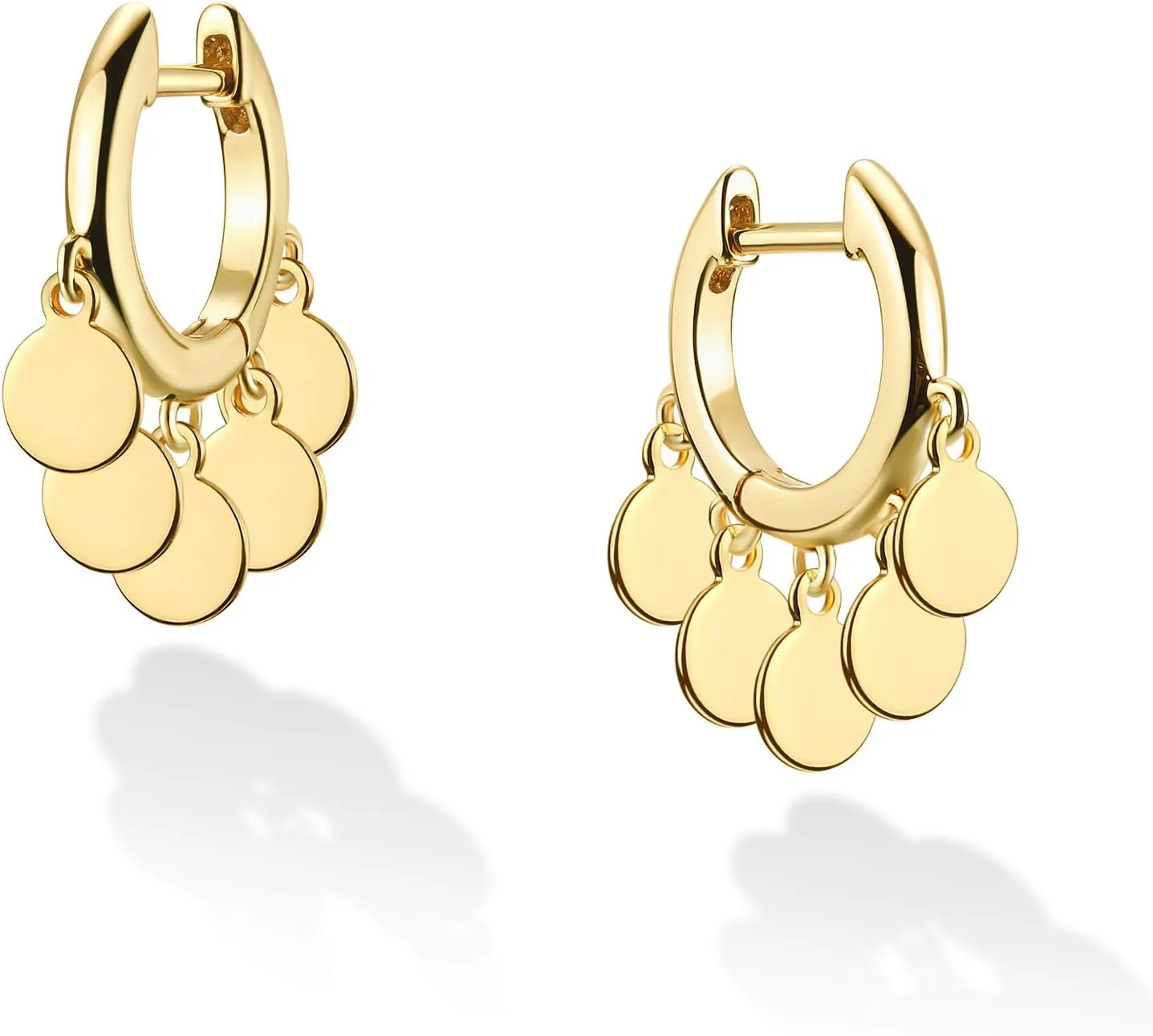 LOYATA Gold Huggie Hoop Earrings 14K Gold Plated Dainty Small Simple Hypoallergenic Jewelry Gift for Women