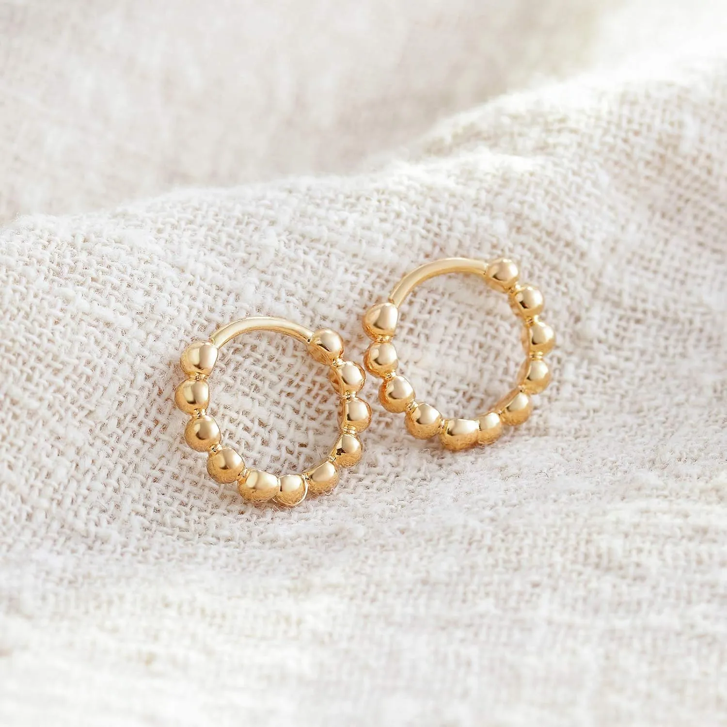 LOYATA Gold Huggie Hoop Earrings 14K Gold Plated Dainty Small Simple Hypoallergenic Jewelry Gift for Women