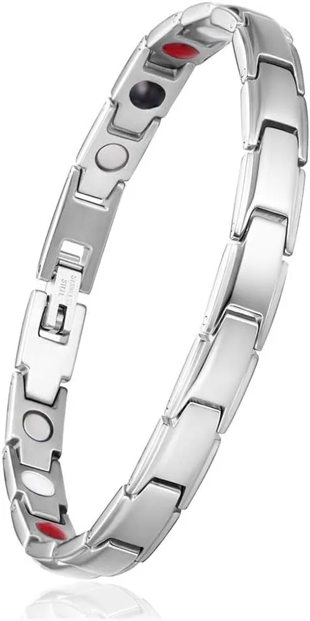 LZD Stainless Steel Panther Chain Watch Bracelet Watch Clasp Silver Color 8.2" A133
