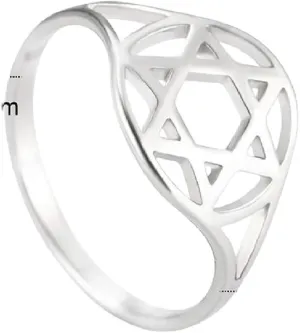 Menorah Ring Jewish Magen Judaica Hebrew Israel Faith Lamp Hanukkah Stainless Steel Finger Ring For Women
