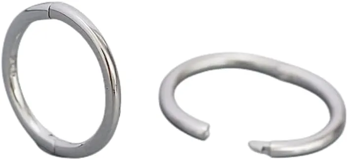 Minimalist Endless Small Hoop Earrings 925 Sterling Silver for Women Girls Hypoallergenic 14g Tiny Cartilage Huggie Hoops Helix Septum Nose Rings Daith Tragus Fashion Polished Body Piercing Jewelry
