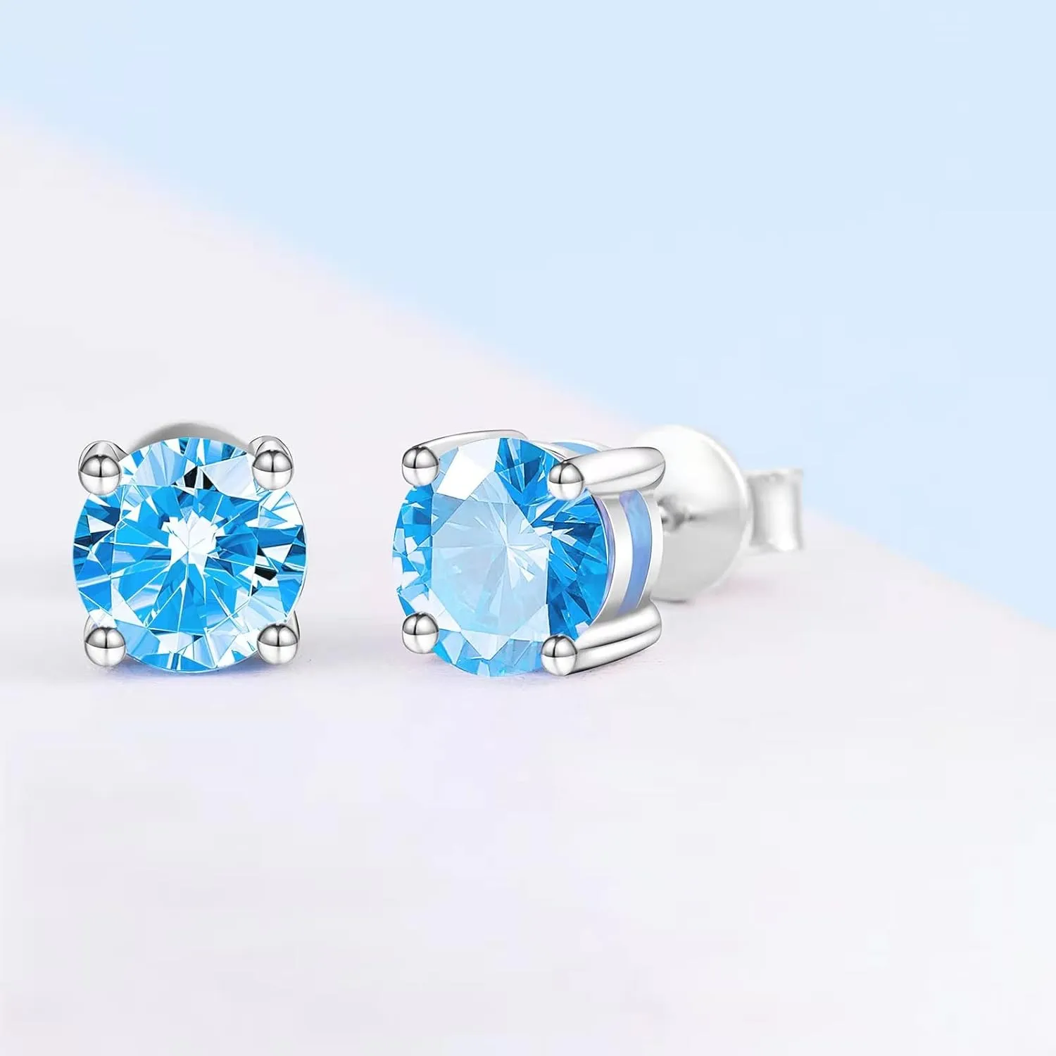 Moissanite Stud Earring, Cross Sterling Silver Stud Earrings for Women