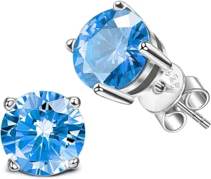 Moissanite Stud Earring, Cross Sterling Silver Stud Earrings for Women