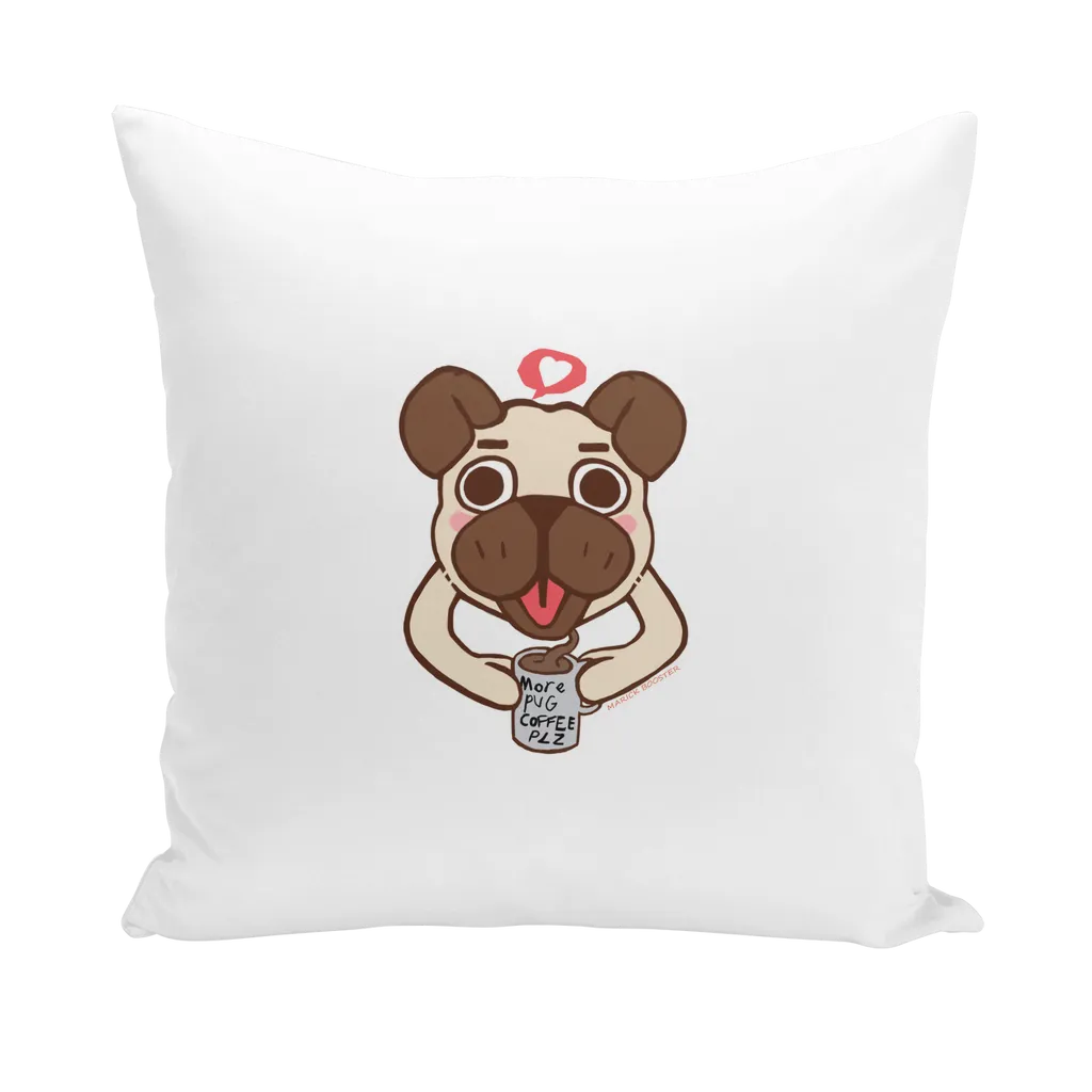 More Pug Coffee Please Throw Pillows
