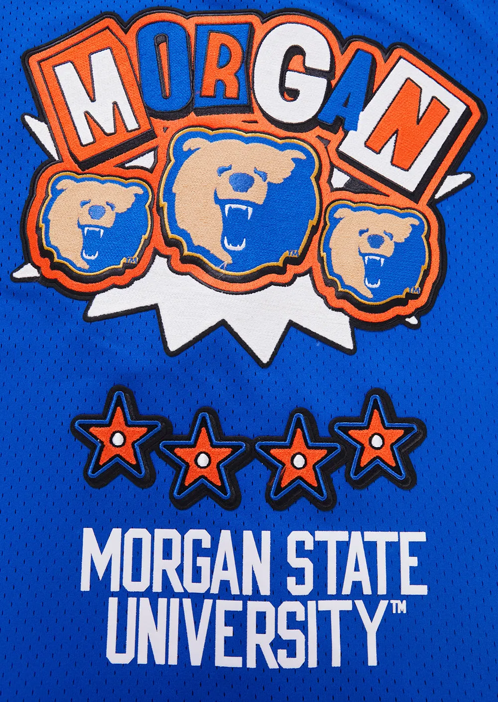MORGAN STATE UNIVERSITY HOMECOMING MEN'S MESH BUTTON DOWN SHIRT (ROYAL BLUE/ORANGE)
