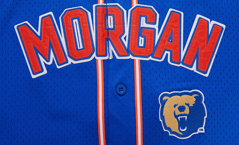 MORGAN STATE UNIVERSITY HOMECOMING MEN'S MESH BUTTON DOWN SHIRT (ROYAL BLUE/ORANGE)