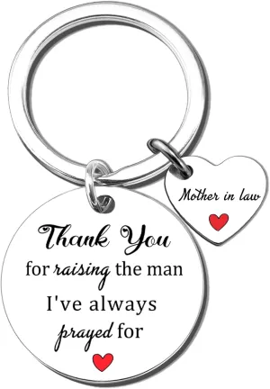 Mothers Day Gifts for Mother in Law Thoughtful Thank You Keychain for Mother in Law Meaningful Mothers of the Groom Bride Birthday Gift Ideas