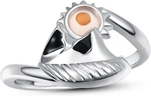 Mountain Ring Sterling Silver Mustard Seed Ring Mountain Rings for Women Mountain Mustard Seed Jewelry Gifts for Women