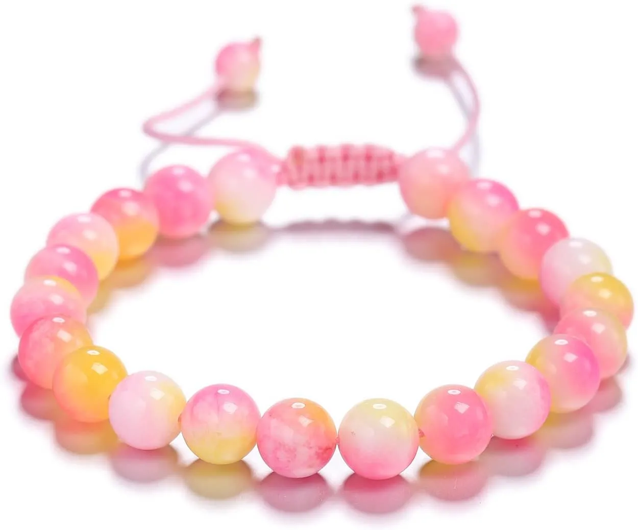 Natural Healing Crystal Beads Bracelet Gemstone Couple Adjustable Gift Bracelet