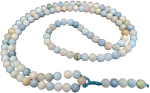Natural Morganite 8mm 108 Mala Beads, Spiritual, Meditation Beads, Reiki, Japa Mala, Buddhist Prayer Beads, Yoga Bracelet, healing beads LKMALA-RRGU-188
