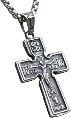 New 2025 Christ Jesus Pendant Necklace 316L Stainless Steel Cross Chain Heavy Men Jewelry Gift Religious Christian Decoration Jewelry Commemorative With You Accessories Trendy Best For Gift