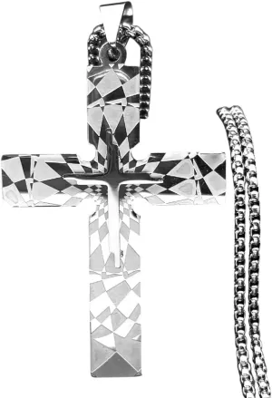 New 2025 Jesus Cross Pendant Necklace For Women Men Stainless Steel Gold/Silver Color Prayer Baptism Gift Chain Jewelry Colliers Decoration Jewelry Commemorative Accessories Trendy Best For Gift
