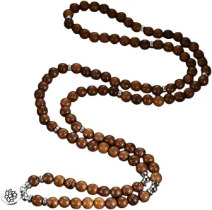 New 2025 Prayer Beads Bracelet 108 Tibetan Buddhist Rosary Charm Mala Meditation Flower Of Life Lucky Wenge Wooden Bracelet For Women Men Decoration Jewelry Commemorative Trendy Best For Gift