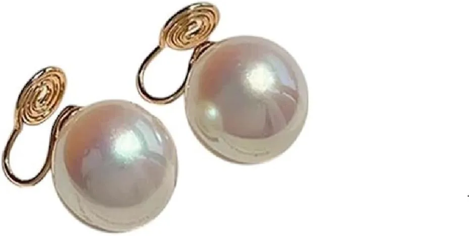 New 2025 Trend White Imitation Pearl Earrings French Ear Clip Fashion Mosquito Coil Holder Women Without Holes Jewelry Findings Accessories Trendy Creative Gift