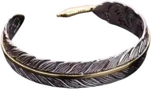 New 2026 925 Sterling Silver Bracelet Bangle Feather Golden Flower Vintage Punk For Woman Men Fashion Jewelry Gift With You Accessories Trendy Creative