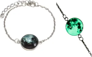 New 2026 Glow In The Dark Full Moon Charm Bracelet For Women Party Astronomy Universe Bangle Fashion Jewelry Cn028 Trendy Accessories Creative Gift