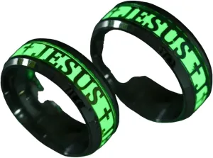 New 2026 Luminous Jesus Cross Christ Ring Stainless Steel Glowing In The Dark Wedding Rings For Women Men Decoration Jewelry Luxury With You Accessories Trendy Creative Best Gift