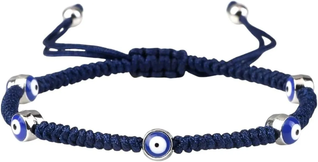 New 2026 Prayer Turkish Blue Bracelet For Women Men Red Black Thread Rope Lucky Couples Friendship Jewelry Gift Fashion Trendy Accessories Creative