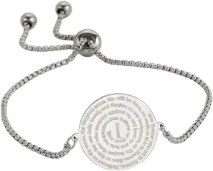 New For Trendy 2025 Bible Verse Prayer Bracelet For Women Christian Jewelry Coin Medal Charm Amulet Stainless Steel Religious Gift Jewelry Fashion Accessories Creative Gift