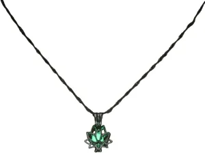 New For Trendy 2025 Luminous Glowing In The Dark Moon Flower Shaped Pendant Light In The Night Necklace For Women Yoga Prayer Buddhism Hollow Jewelry Fashion Accessories Creative Gift