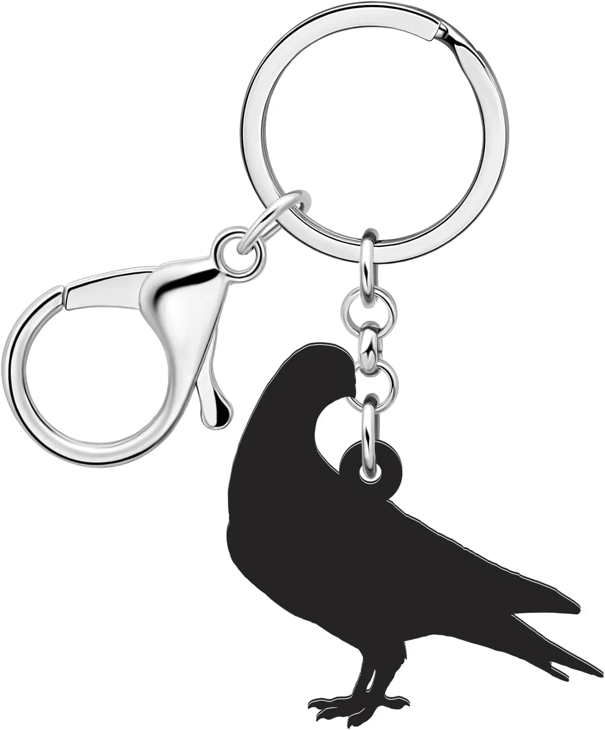 NEWEI Acrylic Pigeon Keychain Key Chain Bird Keychains Keyrings for Women Girls Bag Purse Accessories Gifts Charms