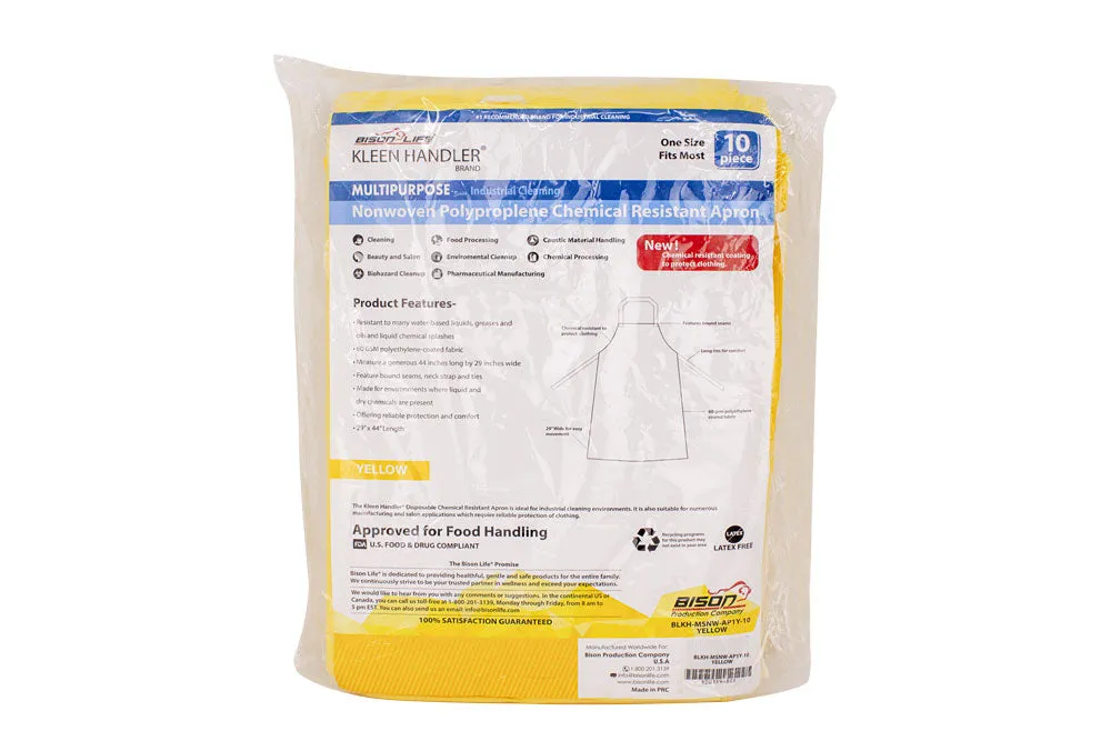 Non woven Polypropylene Apron, 29"x44", Chemical Resistant